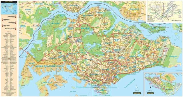 Mapa dos bairros de Singapura