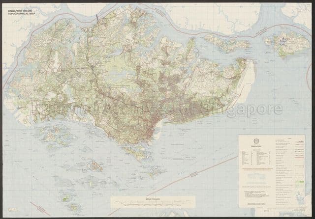 Mapa de elevação de Singapura